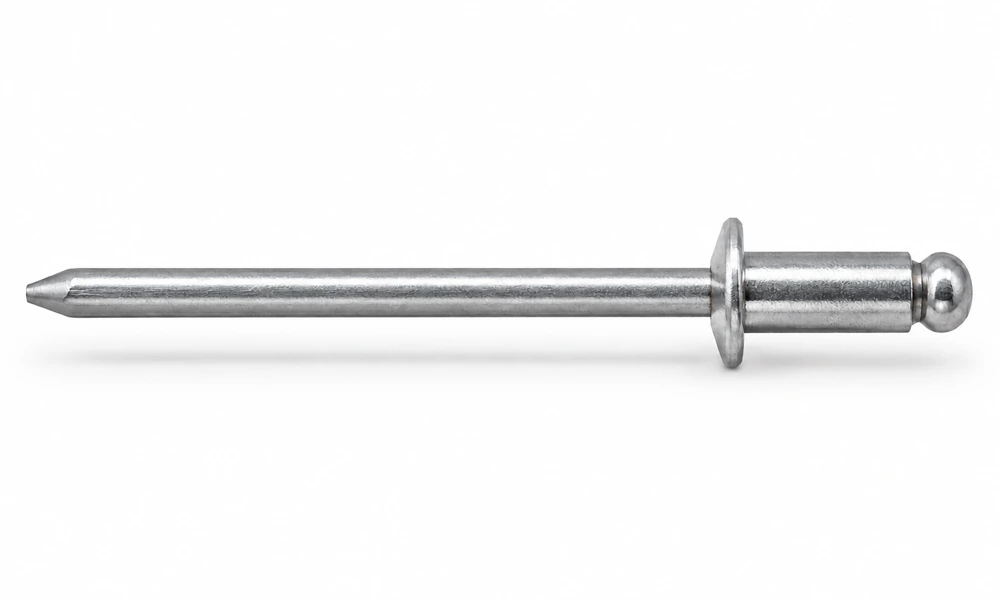 Marson Klik-Fast Open End AB4-4ABR Open End Blind Rivet; 1/8 Inch (0.125 Inch), (0.188 - 0.250 Inch Grip), Button Head, Aluminum/Aluminum, Brown