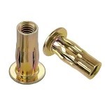 Marson MXN Series M37161 Pre-Bulbed Slotted Body Insert; 5/16-18 UNC-2B, (0.280 - 0.500 Inch Grip), Large Flange Head, Steel, Zinc Yellow Trivalent Chromate, 20/Pack
